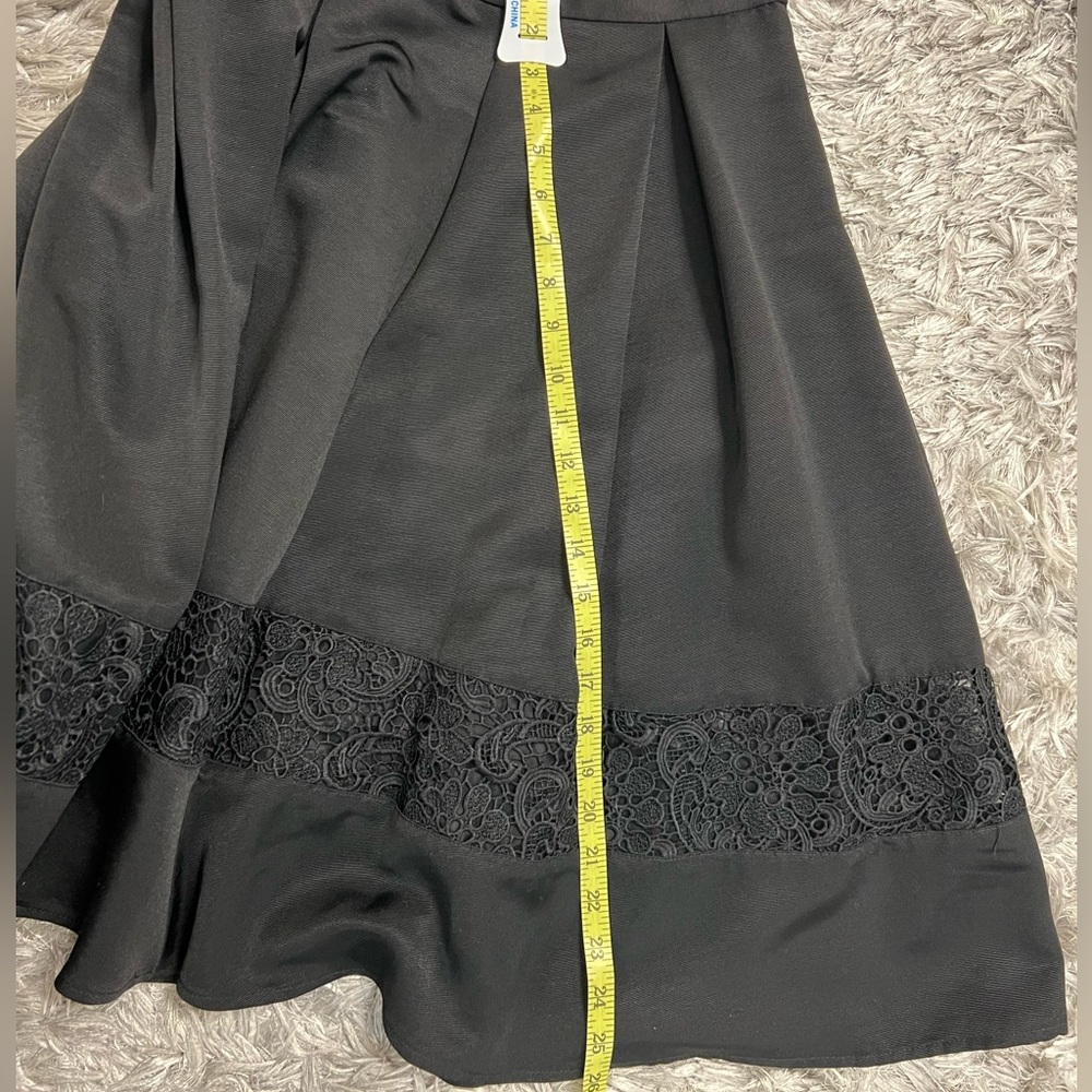 EXPRESS Pleated A-Line Circle Skirt Crochet Lace - Picture 6 of 6